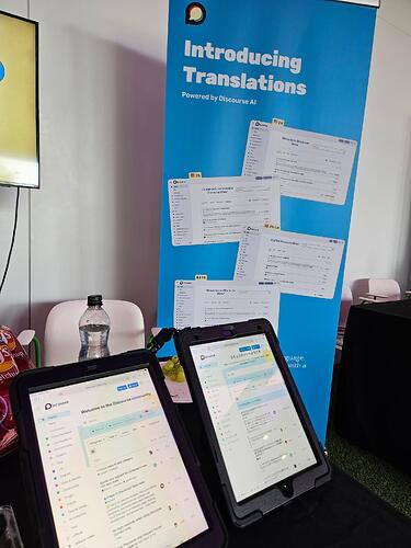 Introducing translations banner and ipads with the features.
